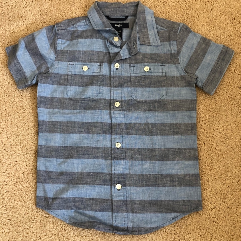 GAP Boys striped button up shirt
